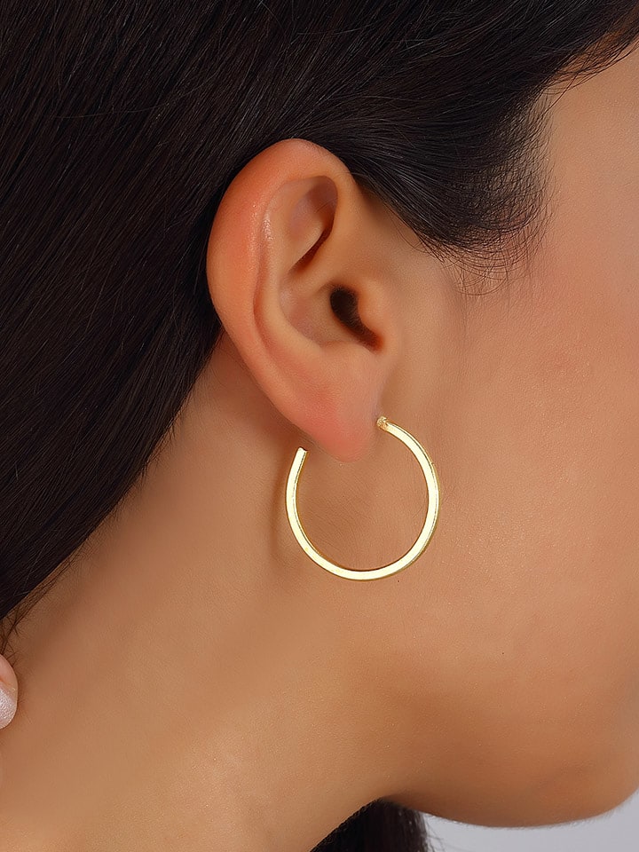 Nakkash Pozłacane kolczyki-kreole rozmiar: onesize