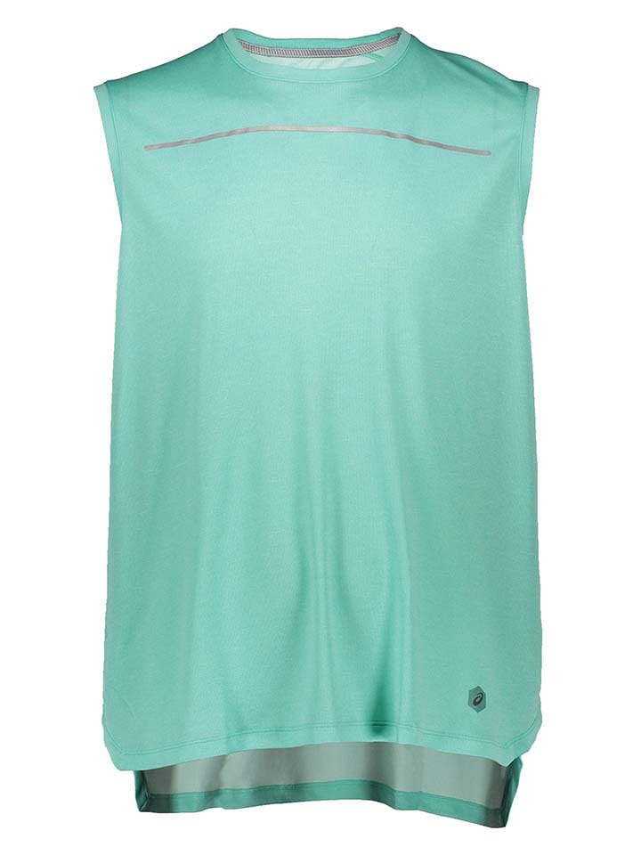 asics Top sportowy w kolorze turkusowym rozmiar: L