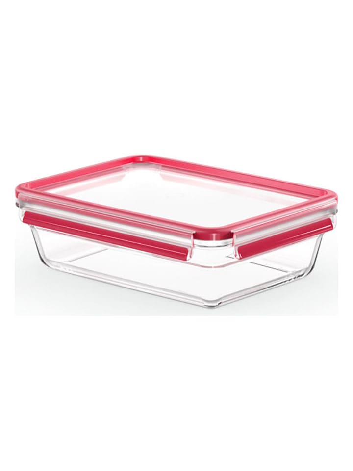Emsa Pojemnik "Clip & Close" w kolorze czerwonym na żywność - 2 l rozmiar: onesize
