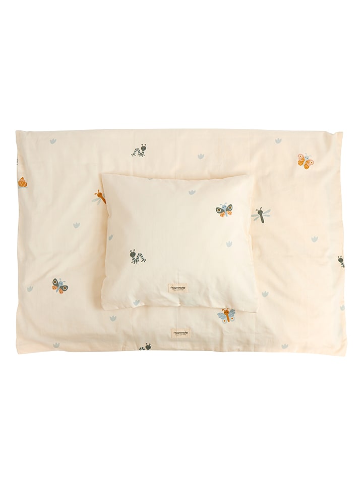 roommate Komplet pościeli "Baby bugs" w kolorze kremowym dla niemowląt rozmiar: 70x100 cm