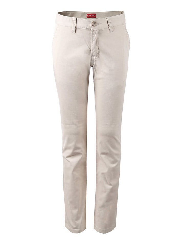 G.O.L.® FINEST COLLECTION Spodnie chino w kolorze kremowym rozmiar: 158