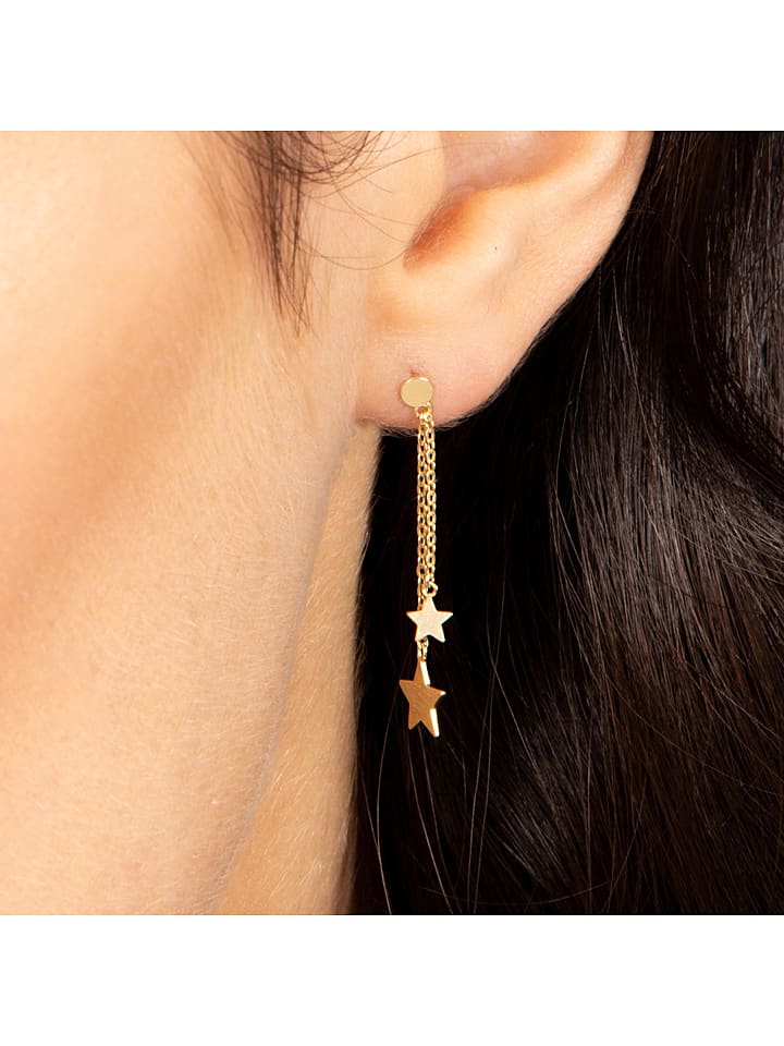OR ÉCLAT Złote kolczyki-wkrętki "Etoiles Pendantes" rozmiar: onesize