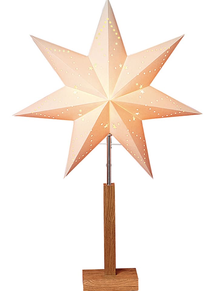 STAR Trading Lampa stojąca "Karo" w kolorze beżowym - 43 x 70 cm rozmiar: onesize