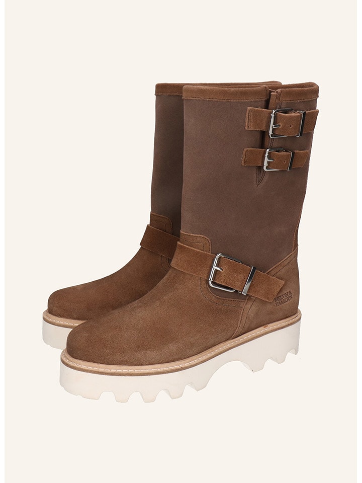 MELVIN & HAMILTON Skórzane botki "Eliana 2" w kolorze jasnobrązowym rozmiar: 39