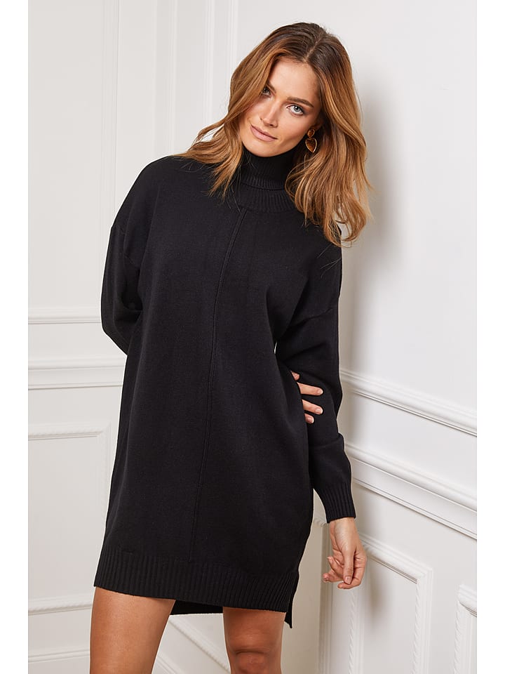 Joséfine Sukienka dzianinowa "Abufera" w kolorze czarnym rozmiar: XL