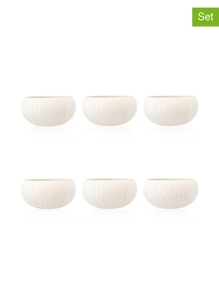 Ogo Living Miski (6 szt.) "Urus" w kolorze biało-miętowym - Ø 10 cm rozmiar: onesize