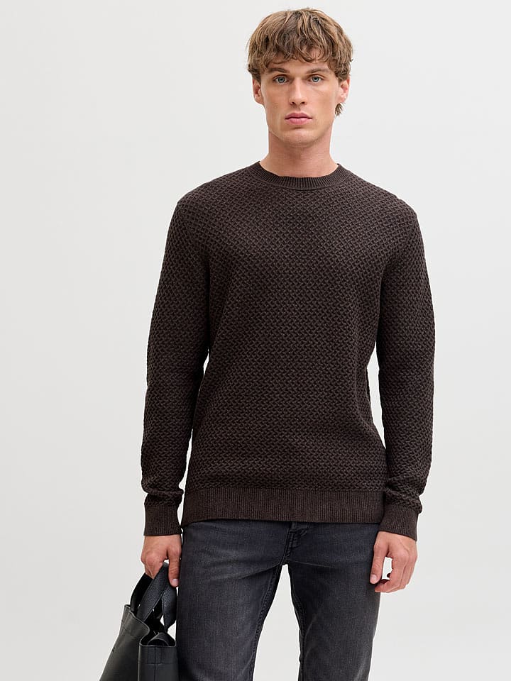 Jack & Jones Sweter w kolorze brązowym rozmiar: S