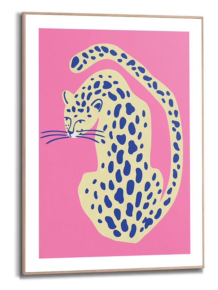 Orangewallz Druk artystyczny "Pink Panther" w ramce rozmiar: 40x50 cm