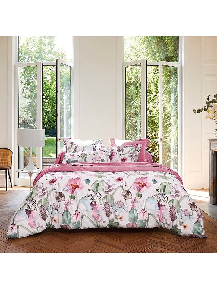 CXL by Christian Lacroix Satynowe prześcieradło w kolorze różowym rozmiar: 260x290 cm