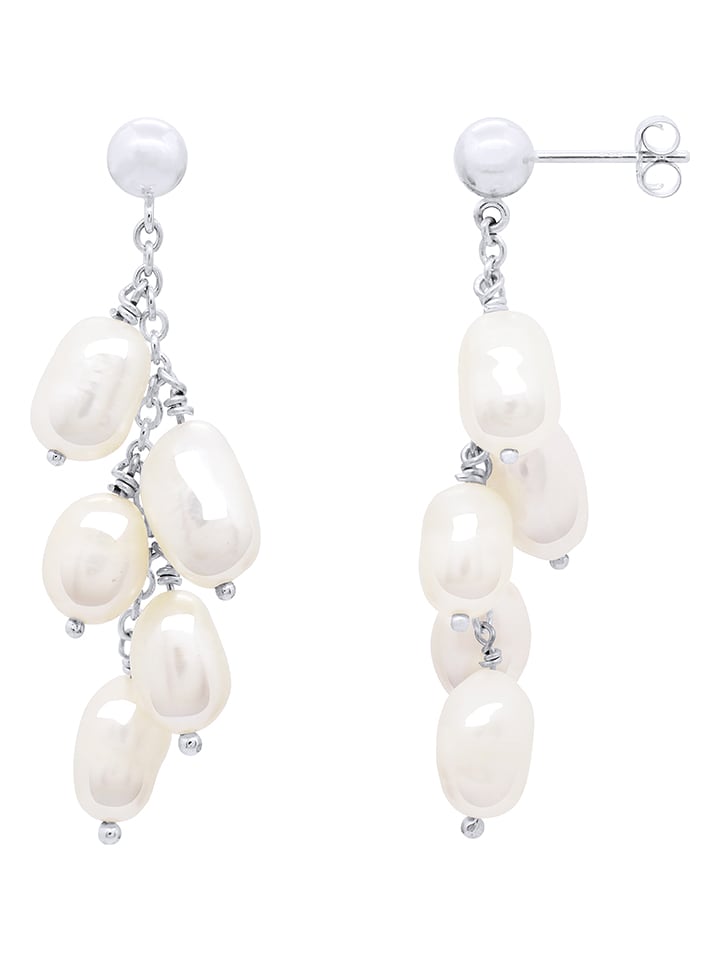 Pearline Srebrne kolczyki-wkrętki z perłami rozmiar: onesize