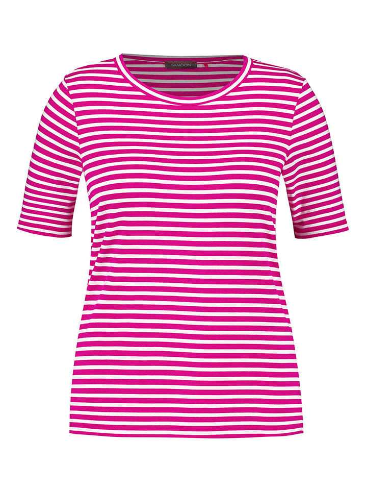 SAMOON Koszulka w kolorze różowo-białym rozmiar: 54