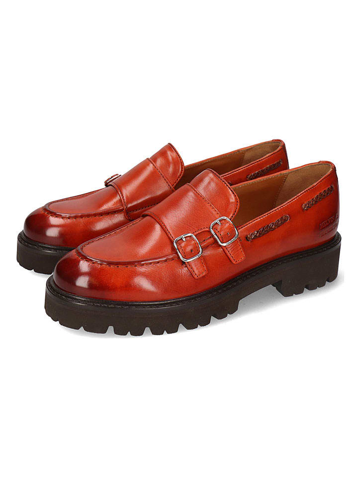 MELVIN & HAMILTON Skórzane mokasyny "Regine 22" w kolorze pomarańczowym rozmiar: 38