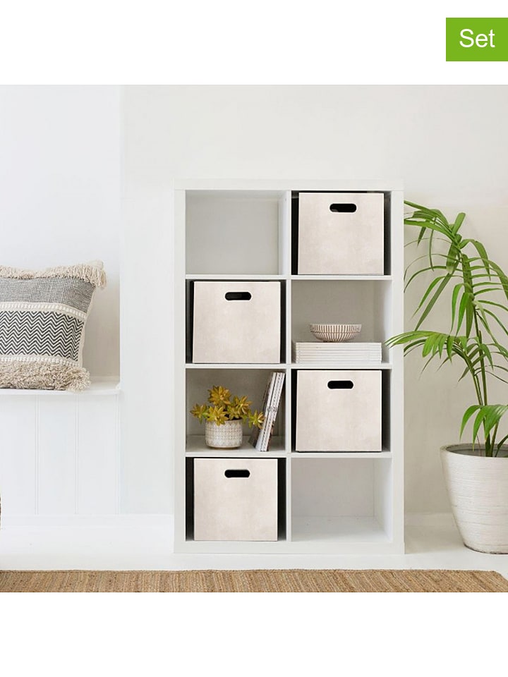 Scandinavia Concept Pudełka (4 szt.) w kolorze kremowym - szer. 24 x 24 cm rozmiar: onesize