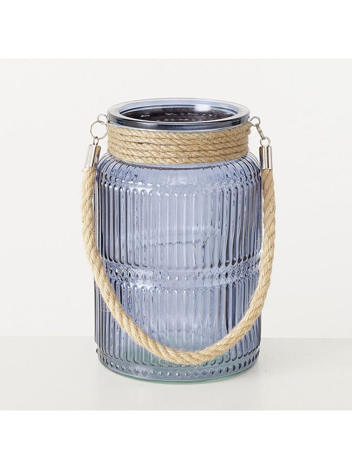 Boltze Świecznik "Sunio" w kolorze błękitnym - wys. 21 x Ø 13,5 cm rozmiar: onesize