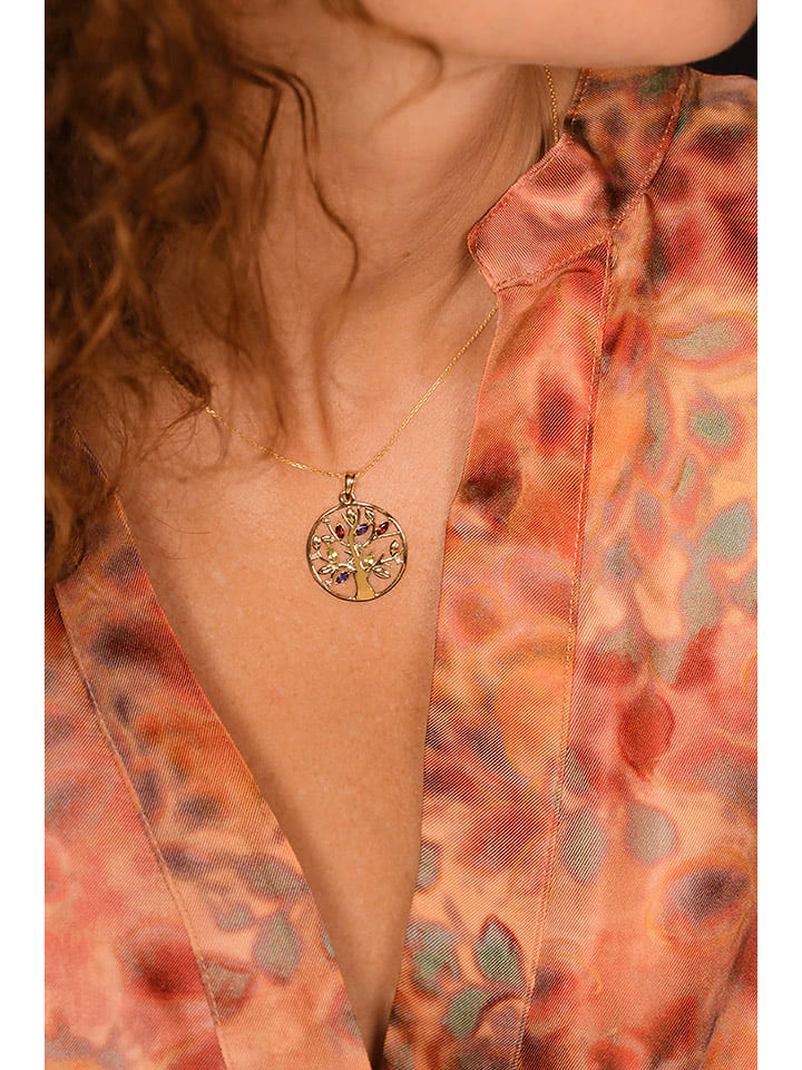 DIAMANTA Złota zawieszka "Ambre de vie" z diamentami rozmiar: onesize