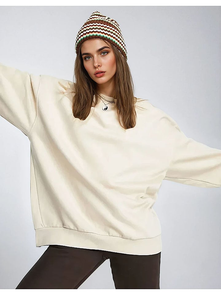 Weekday Bluza w kolorze kremowym rozmiar: L