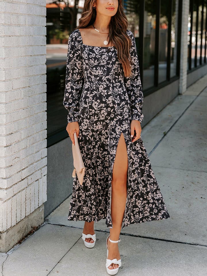 Milan Kiss Sukienka w kolorze czarnym ze wzorem rozmiar: S