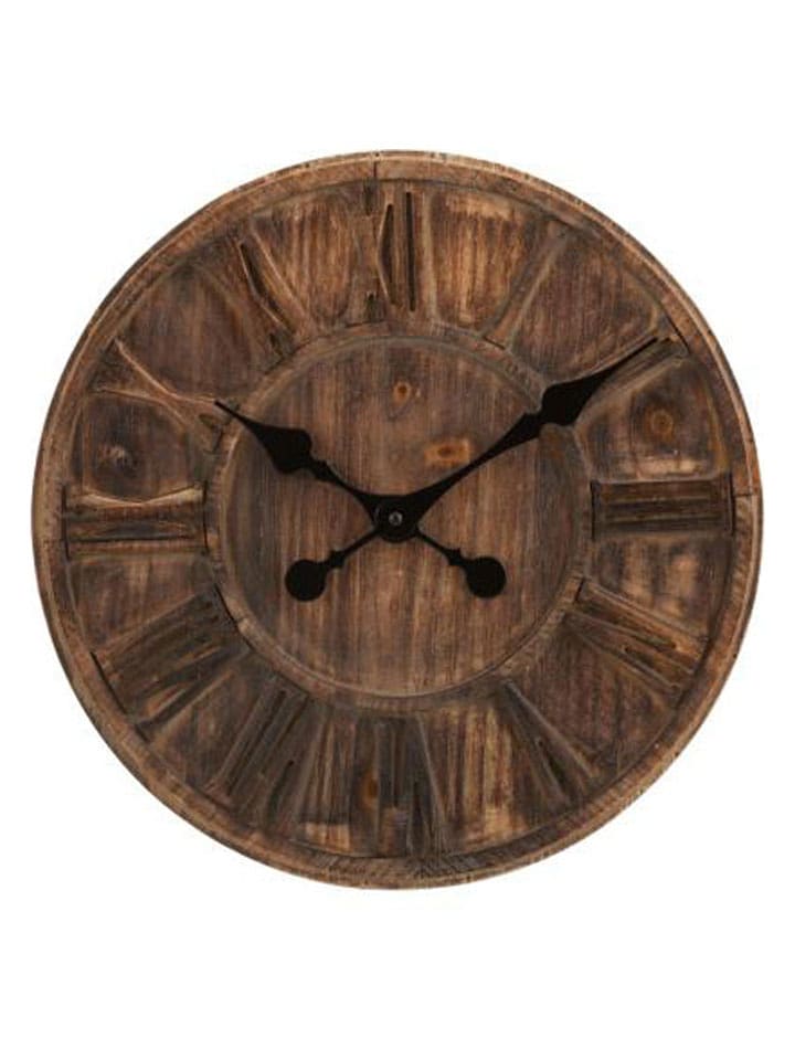 J Line Zegar ścienny w kolorze jasnobrązowym - Ø 40 cm rozmiar: onesize