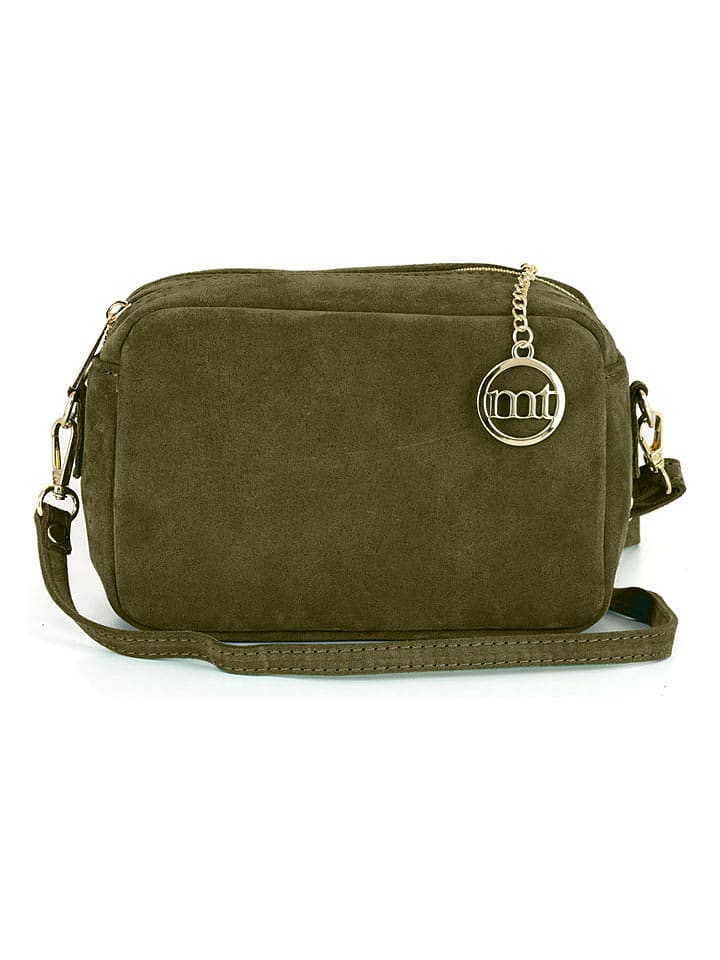 Mia Tomazzi Skórzana torebka "Vittadini" w kolorze zielonym - 23 x 16 x 11 cm rozmiar: onesize