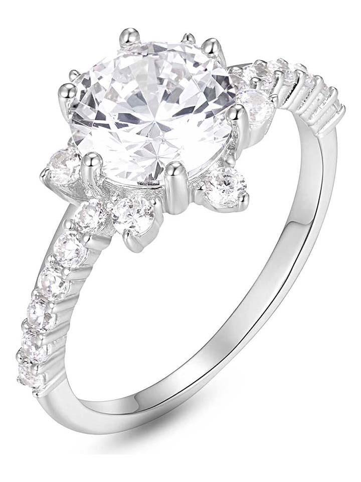 DI GIORGIO Srebrny pierścionek z cyrkoniami rozmiar: 58