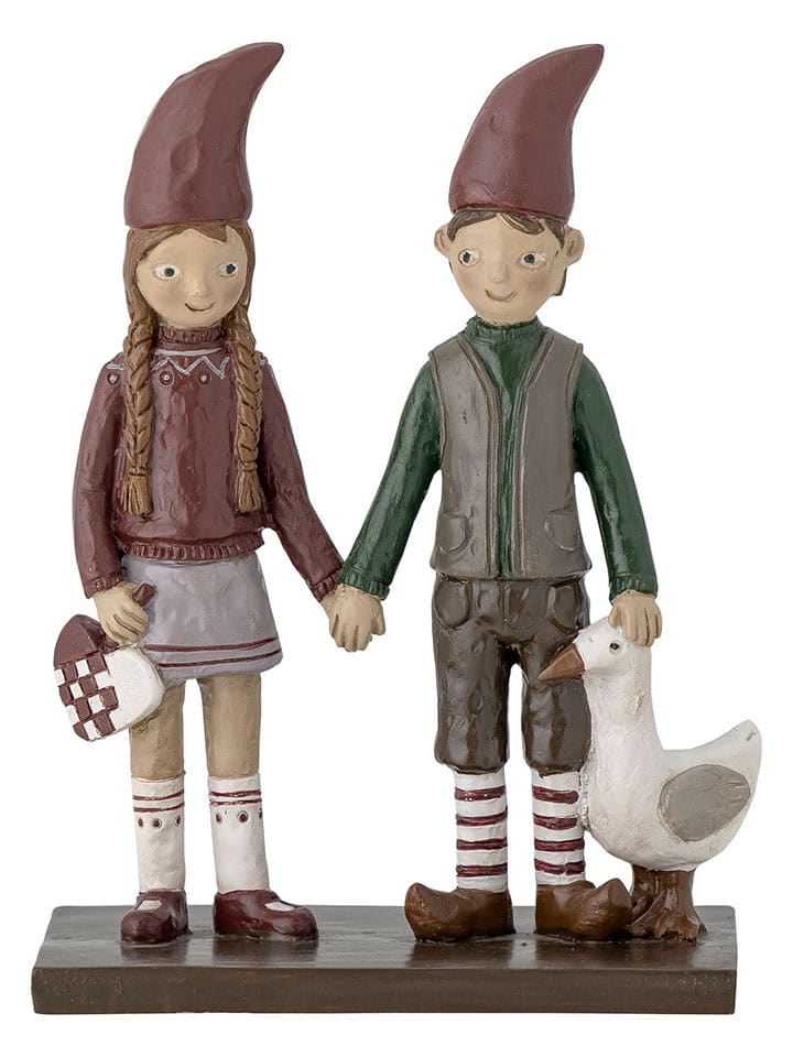 Bloomingville Figurka dekoracyjna w kolorze czerwono-zielonym - 9,5 x 12,5 x 6 cm rozmiar: onesize