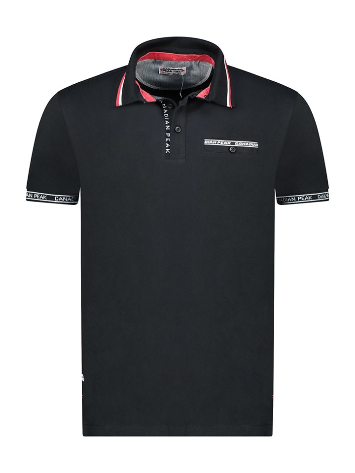 Canadian Peak Koszulka polo "Klarkeak" w kolorze czarnym rozmiar: S