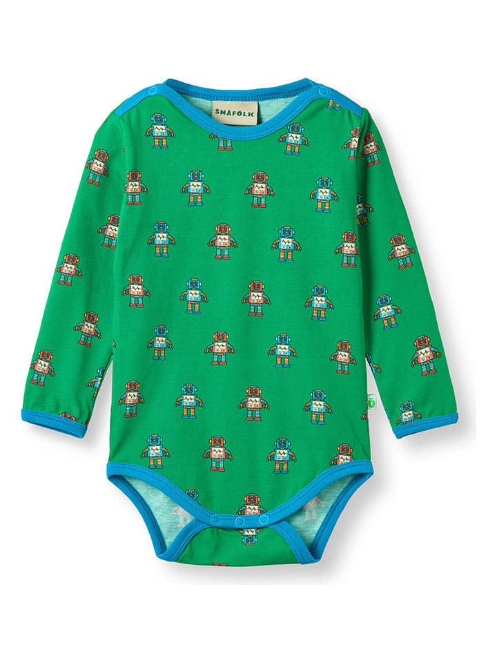 Småfolk Body w kolorze zielonym rozmiar: 86