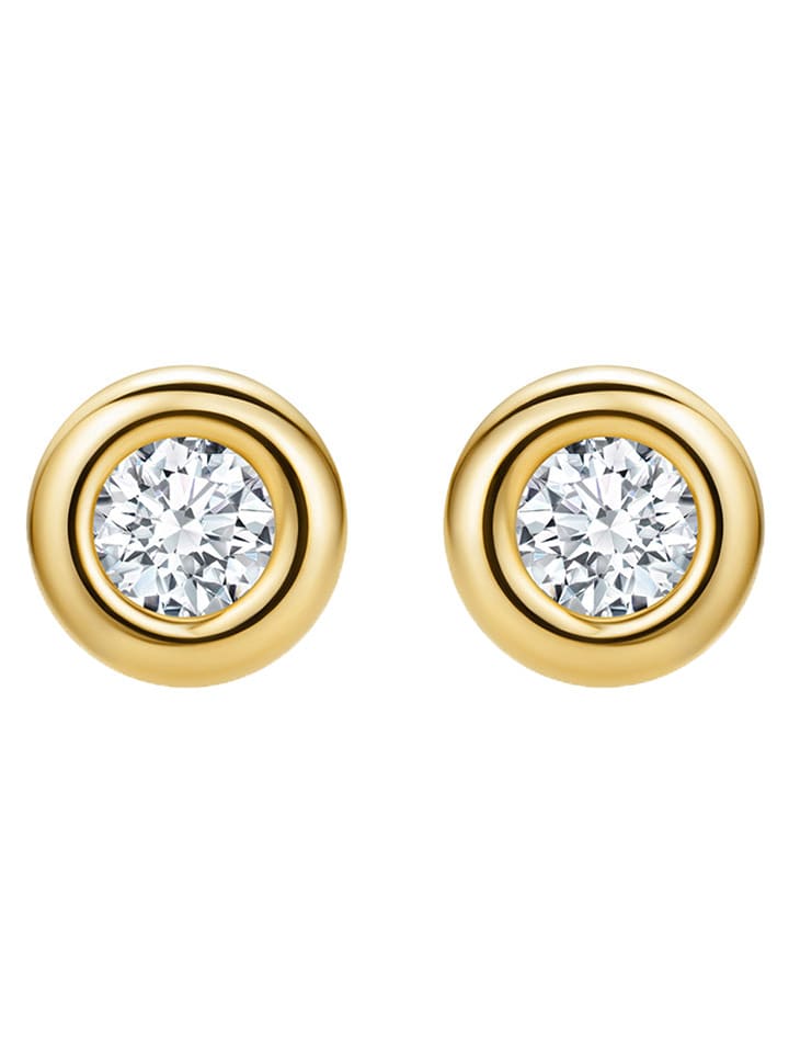 Revoni Złote kolczyki-wkrętki z diamentami rozmiar: onesize