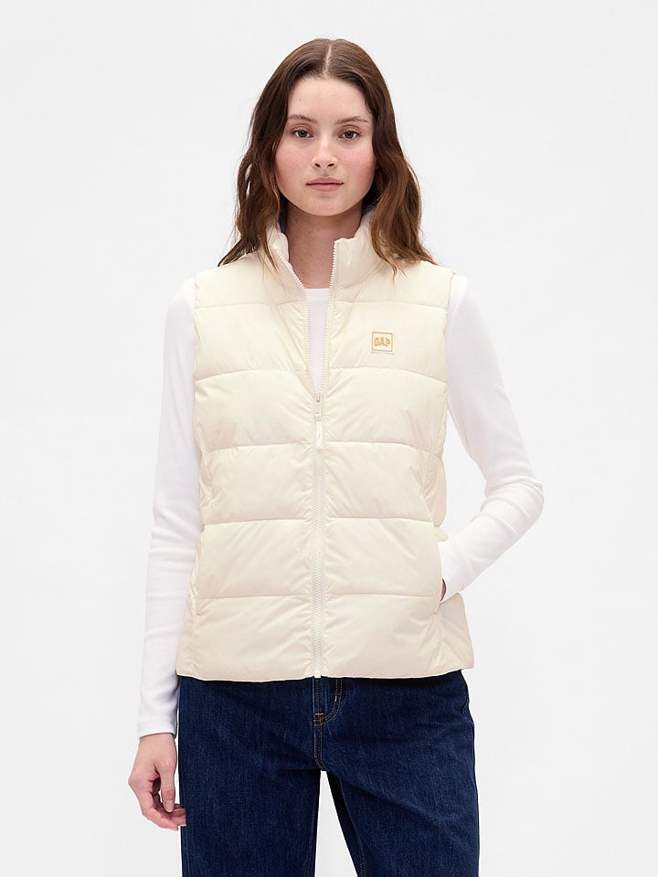 GAP Kamizelka pikowana w kolorze kremowym rozmiar: M