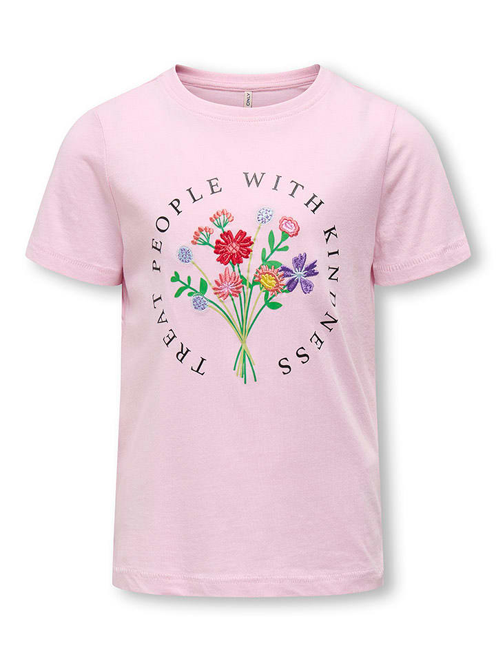 KIDS ONLY Koszulka "Emma" w kolorze jasnoróżowym ze wzorem rozmiar: 158/164