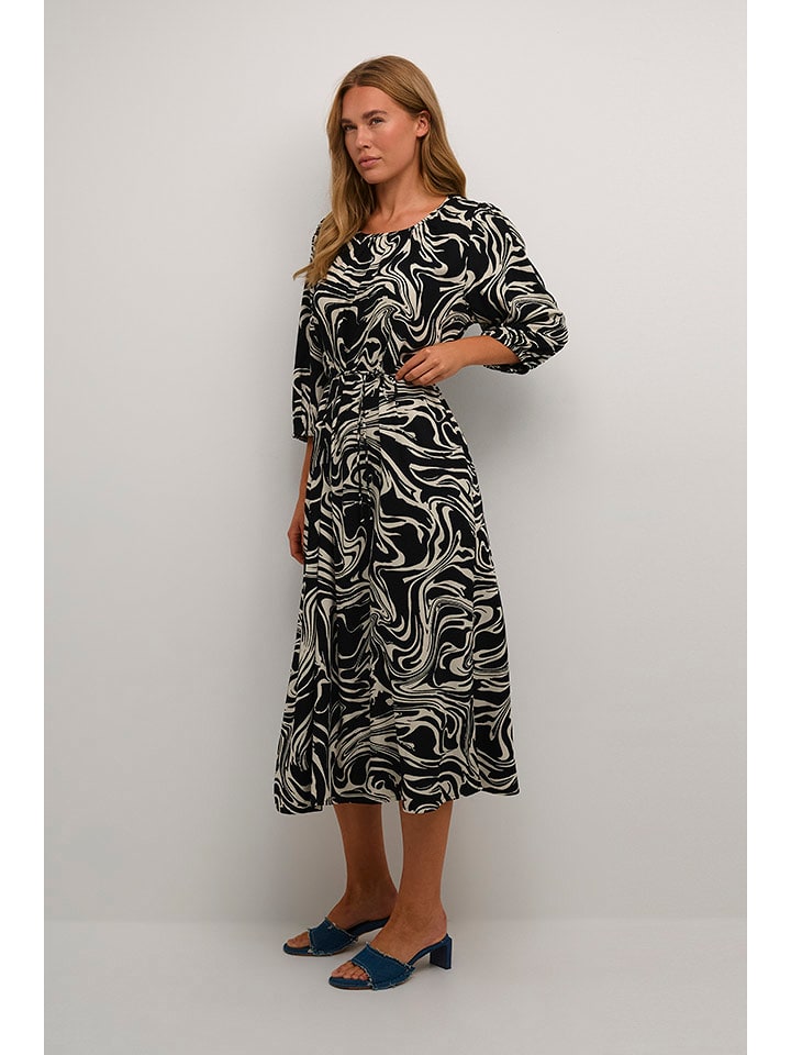 Kaffe Sukienka w kolorze czarno-kremowym rozmiar: 40
