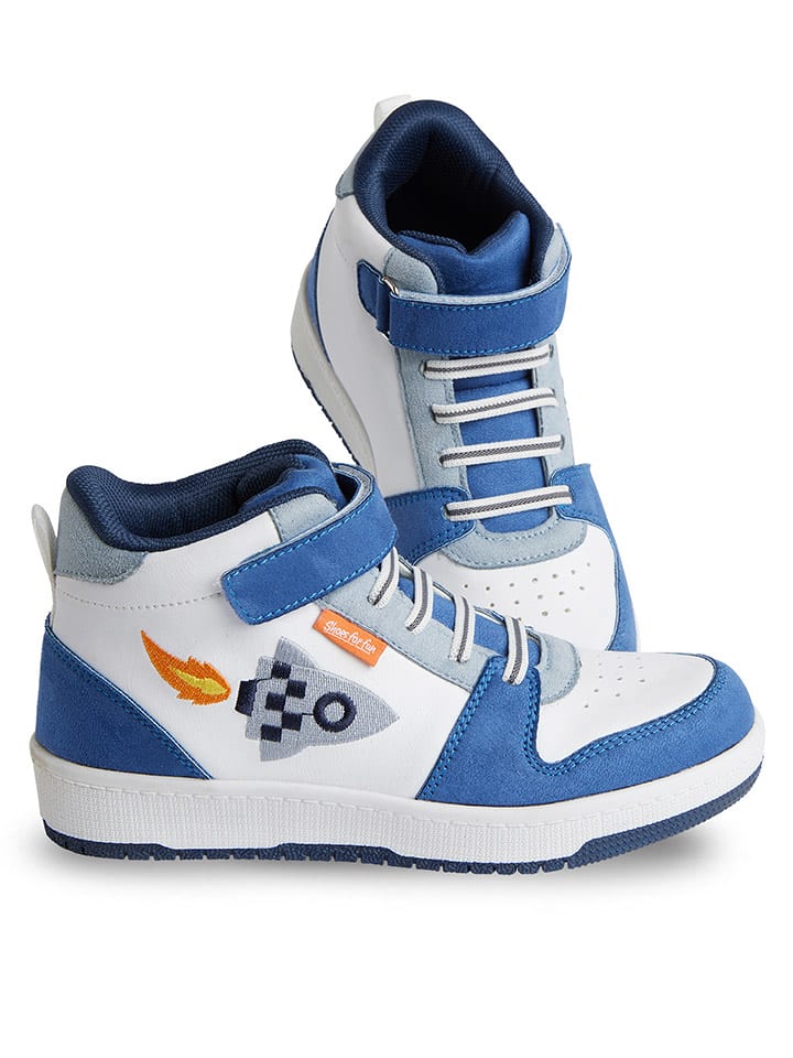 Denokids Sneakersy "Rocket High Top" w kolorze biało-niebieskim rozmiar: 29