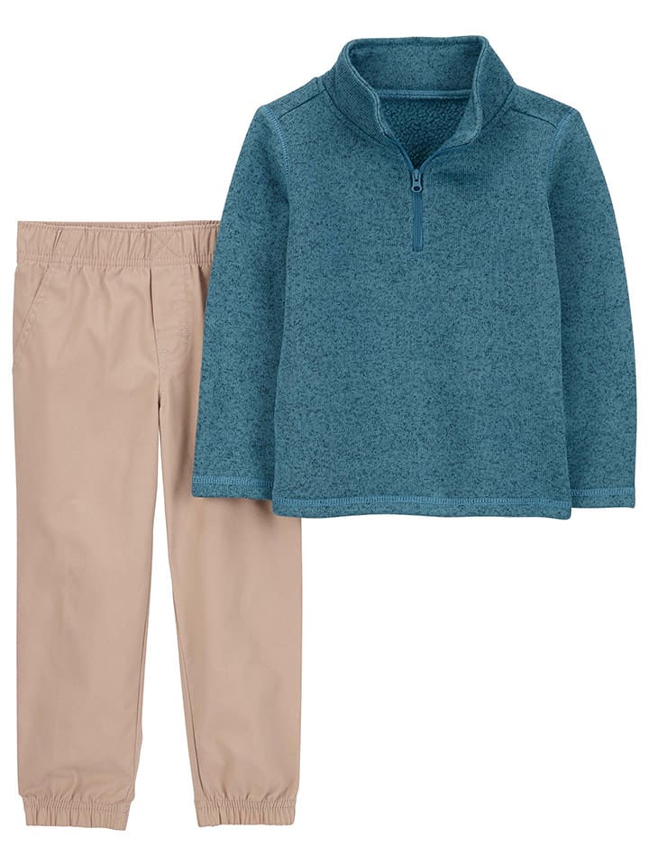 carter's 2-częściowy zestaw w kolorze niebiesko-beżowym rozmiar: 86