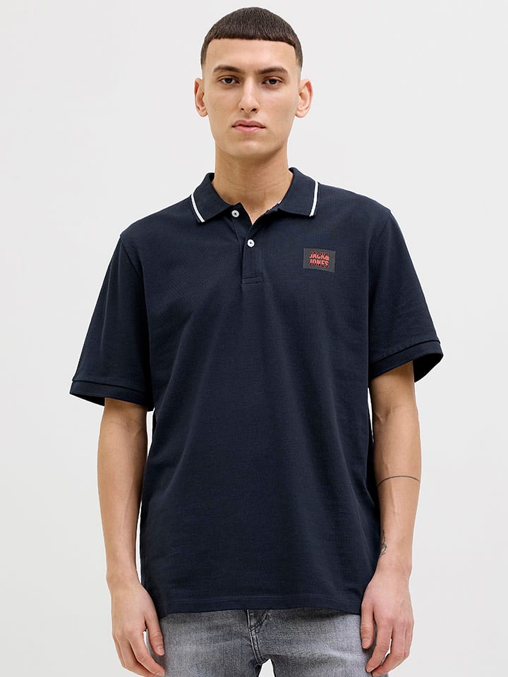 Jack & Jones Koszulka polo w kolorze granatowym rozmiar: L