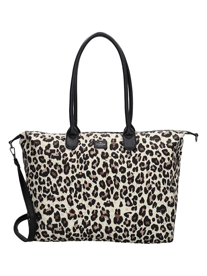 Charm Torebka w kolorze kremowo-czarnym - 30 x 20 x 11 cm rozmiar: onesize