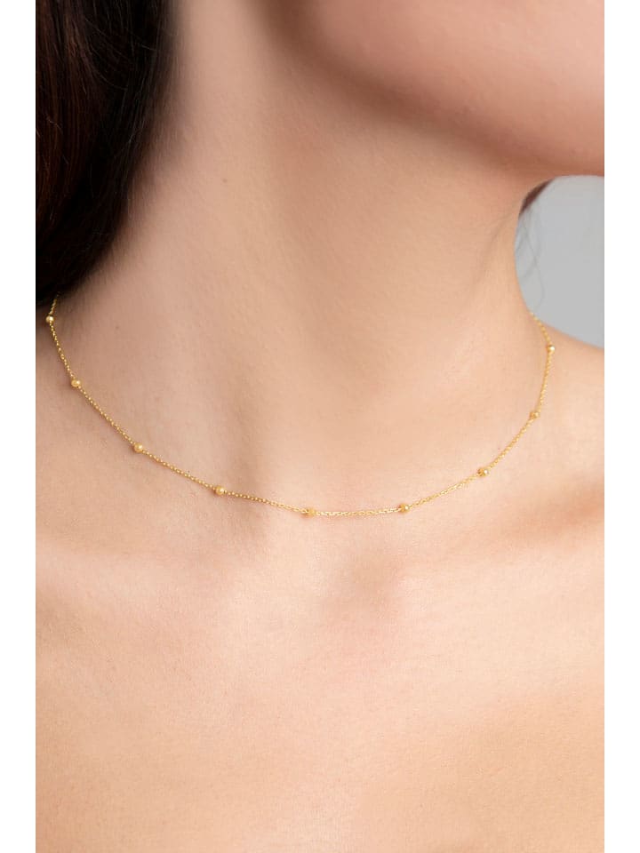 Miu Silver Pozłacany naszyjnik z elementami ozdobnymi - dł. 42 cm rozmiar: onesize