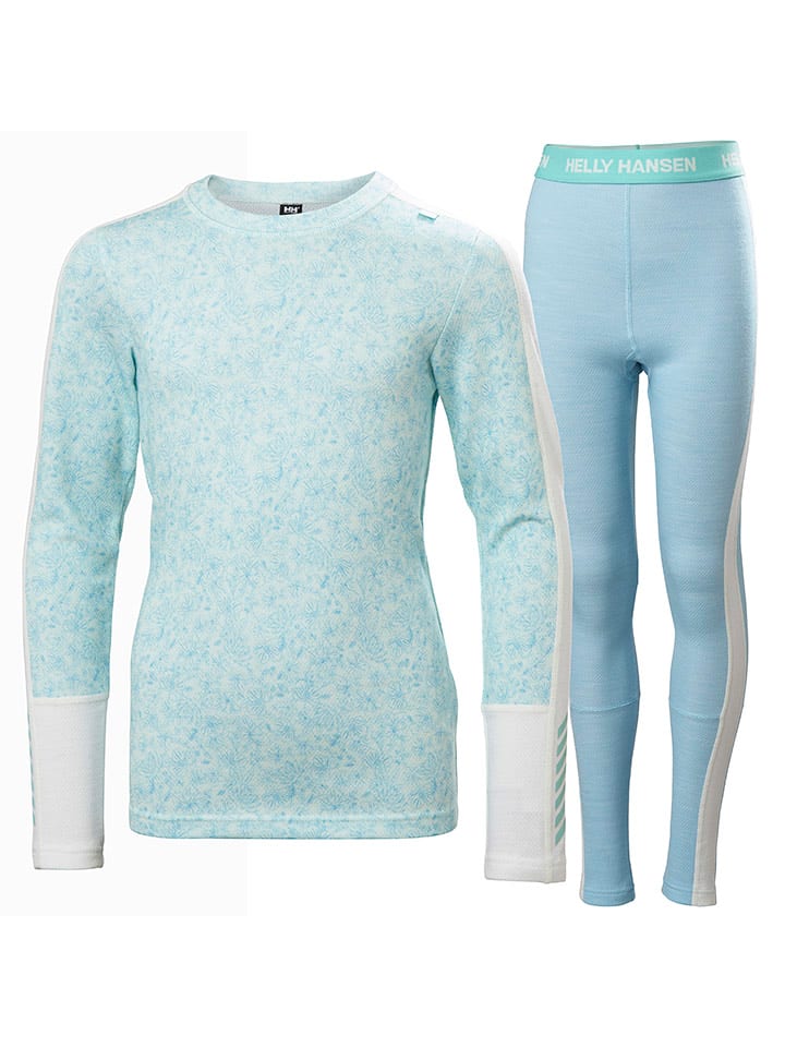 Helly Hansen 2-częściowy zestaw bielizny funkcyjnej w kolorze błękitnym rozmiar: 164