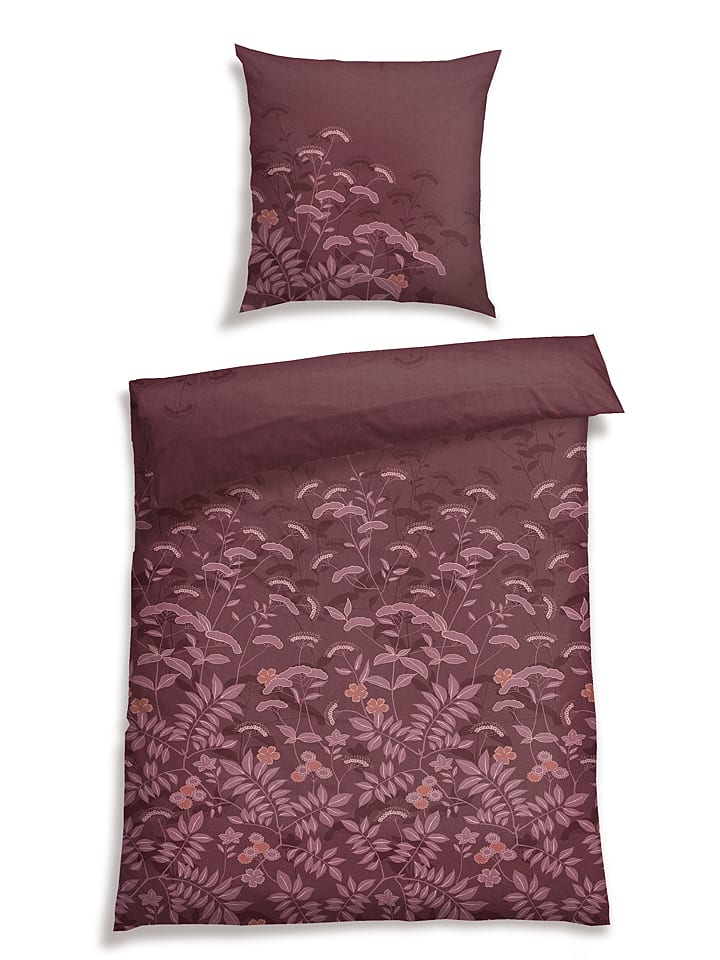 Schiesser Komplet pościeli renforcé "Serena" w kolorze czerwonym rozmiar: 135x200 cm