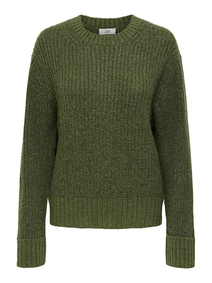 JDY Sweter "Silja" w kolorze zielonym rozmiar: XL