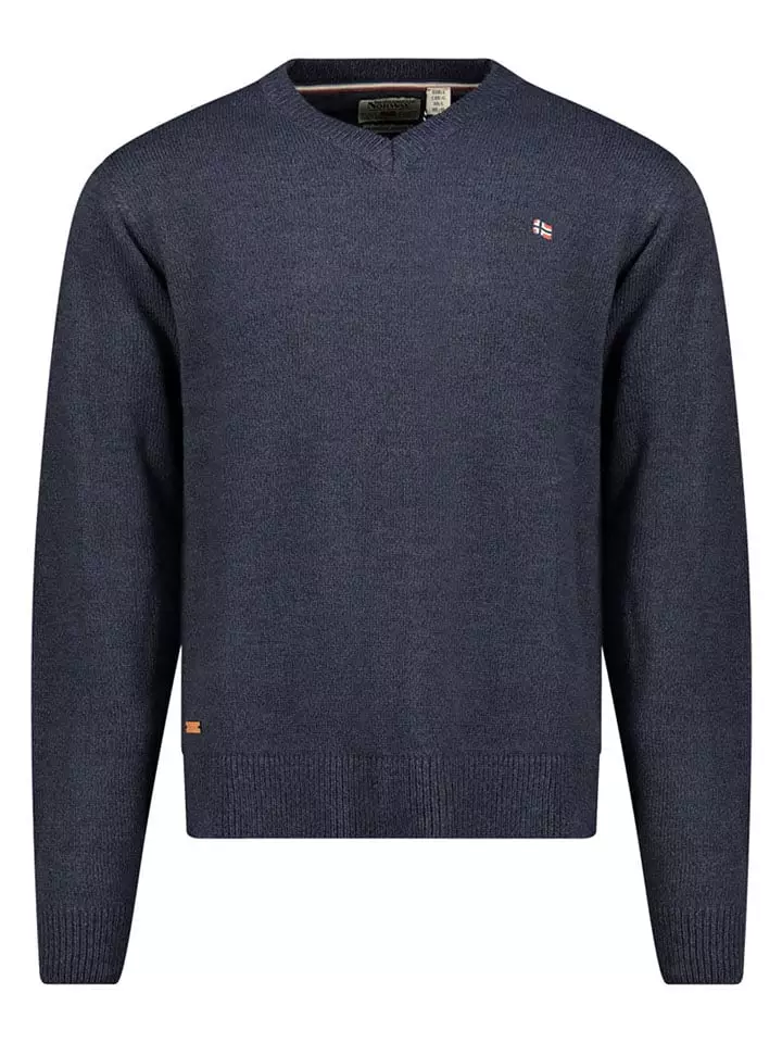 Geographical Norway Sweter "Froste" w kolorze granatowym rozmiar: L