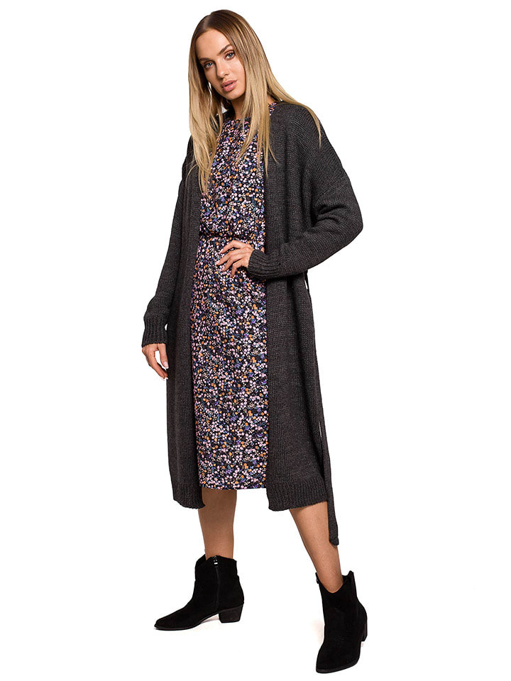 made of emotion Kardigan w kolorze antracytowym rozmiar: onesize