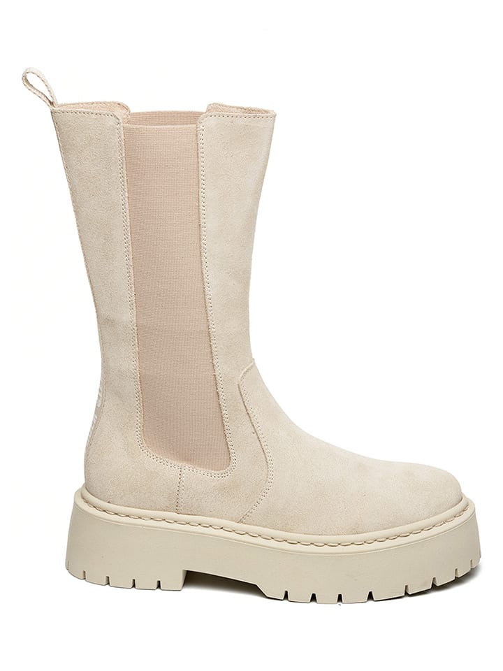 Steve Madden Skórzane sztyblety w kolorze beżowym rozmiar: 39