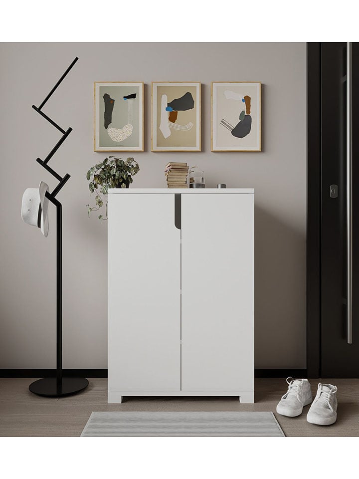 Evila Szafka w kolorze białym na buty - 60 x 97 x 34 cm rozmiar: onesize