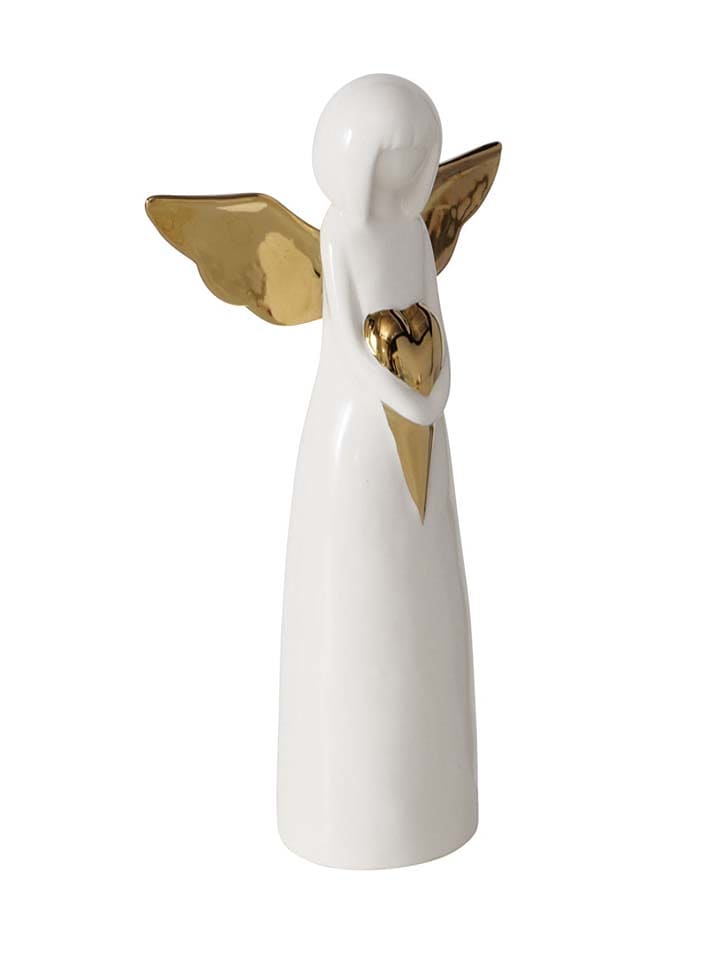 Boltze Figurka dekoracyjna "Tatjana" w kolorze białym - wys. 25 x Ø 7 cm rozmiar: onesize