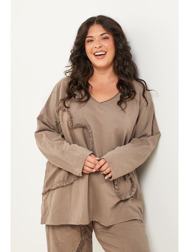 Curvy Lady Koszulka w kolorze beżowym rozmiar: 44/46