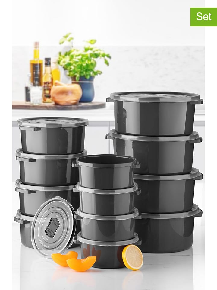 Violeta Home Pojemniki (12 szt.) w kolorze szarym rozmiar: onesize