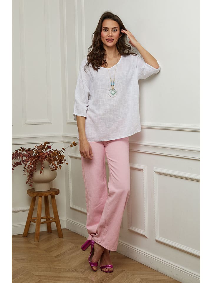 Fleur de Lin Bluzka "Guimauve" w kolorze białym rozmiar: XL