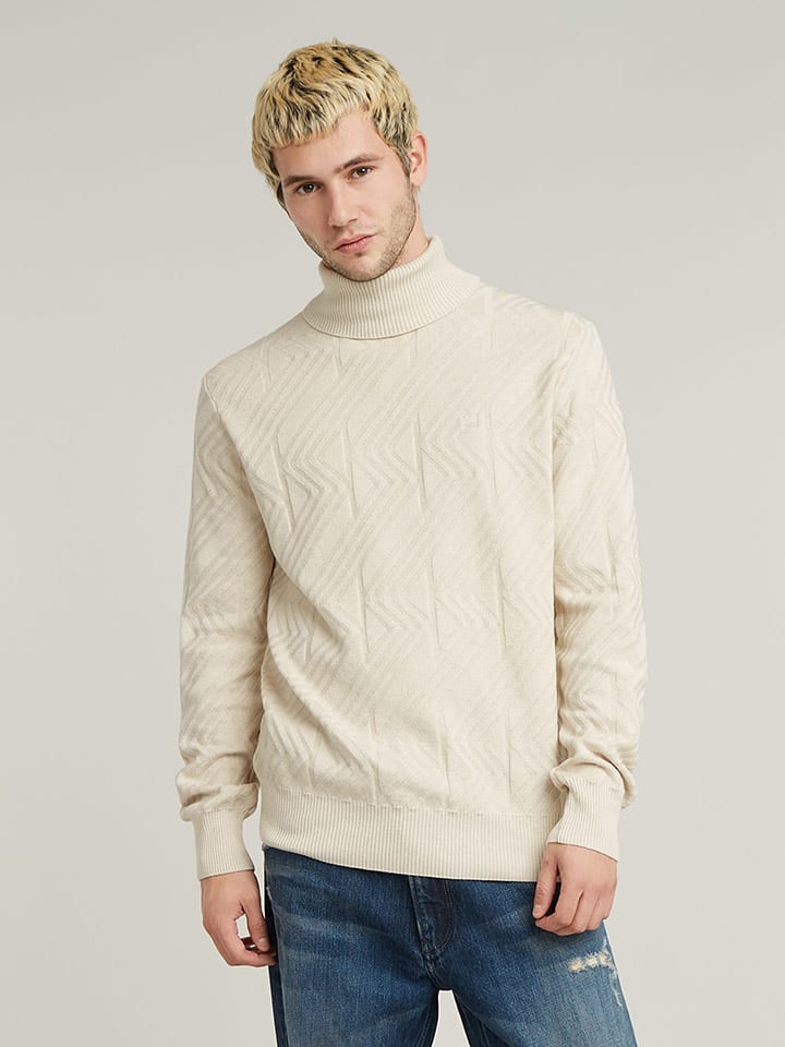 G-Star Sweter w kolorze kremowym rozmiar: L