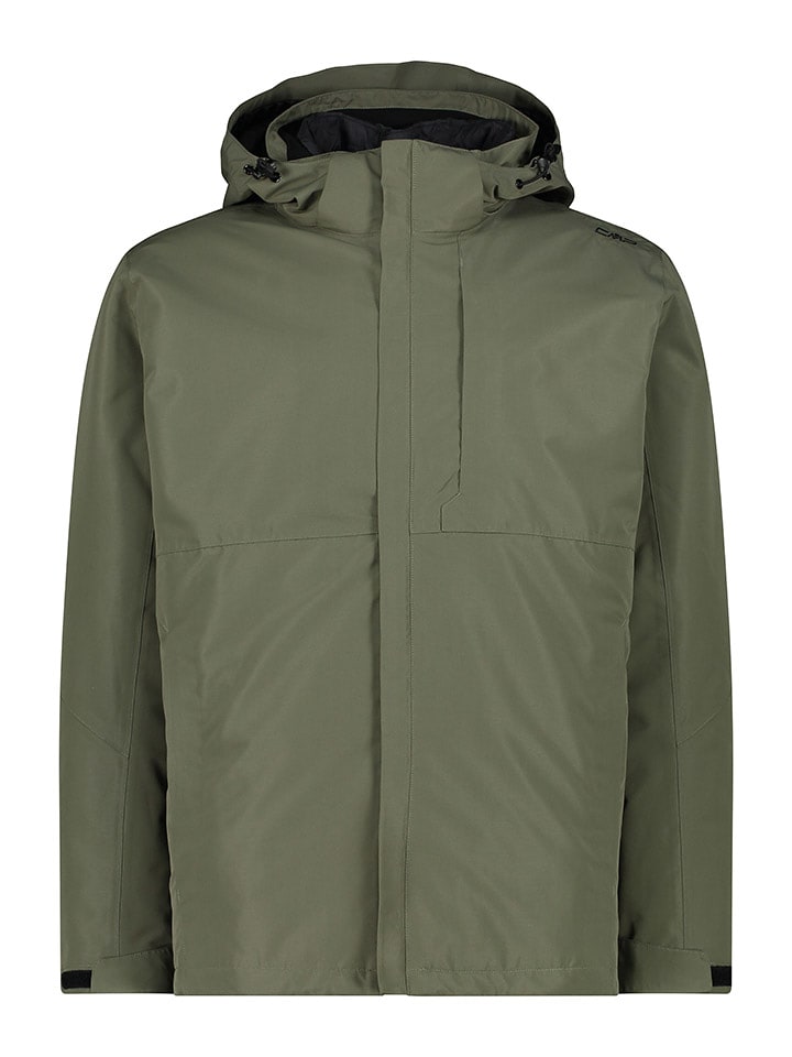 CMP Kurtka funkcyjna 3w1 w kolorze oliwkowo-czarnym rozmiar: 52