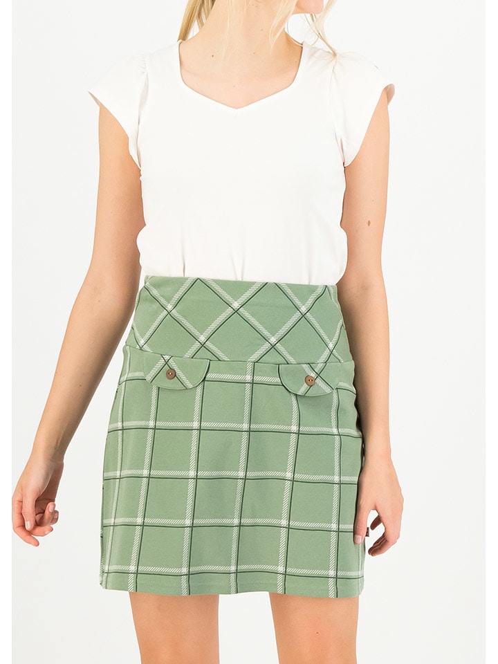 Blutsgeschwister Spódnica w kolorze zielono-białym rozmiar: S